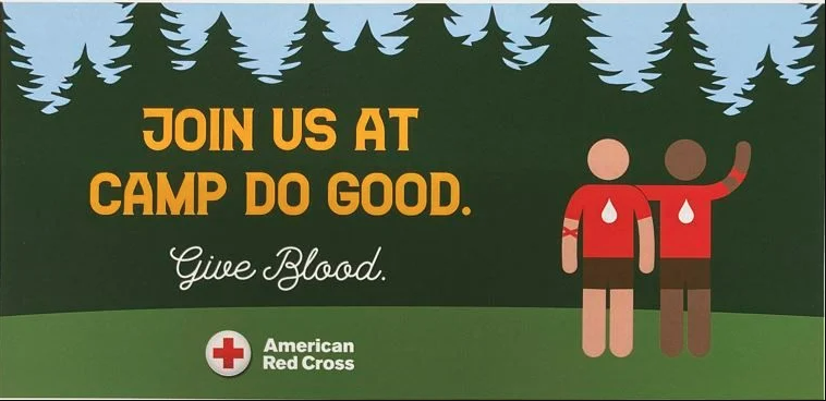 illustration of red cross's camp do good blood drive